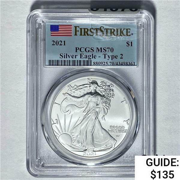 2021 Silver Eagle PCGS MS70