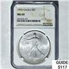 Image 1 : 1992 Silver Eagle NGC MS69