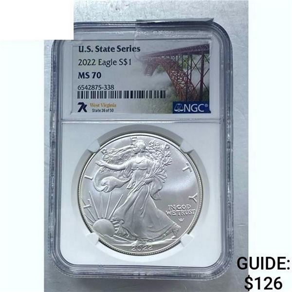 2022 Silver Eagle NGC MS70