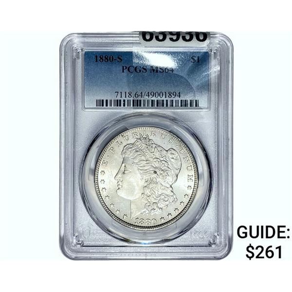 1880-S Morgan Silver Dollar PCGS MS64