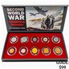Image 1 : WW2 Triumph & Tragedy 10 coin set box