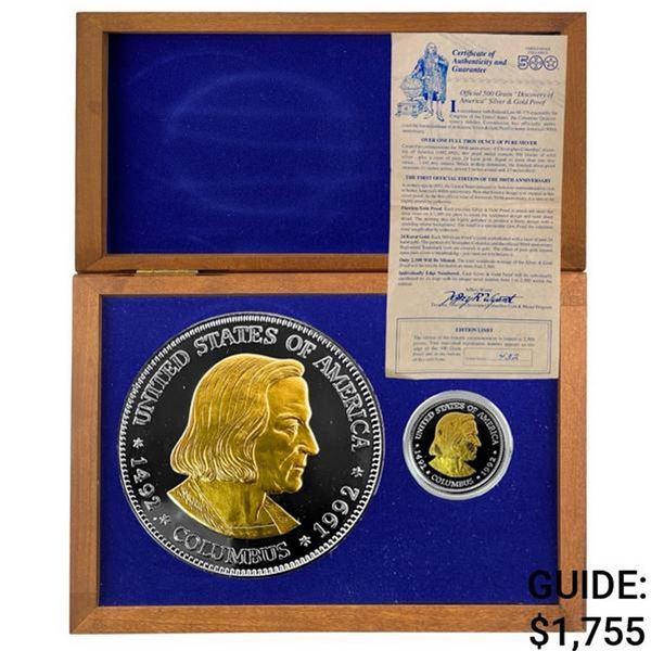 [2]1992 Christopher Columbus 500G&500 Grain Coin Set