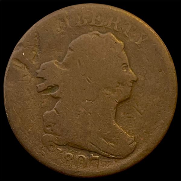 1807 Draped Bust Half Cent NICELY CIRCULATED