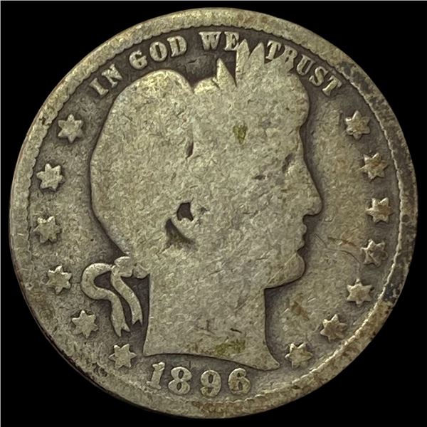 1896-O Silver Barber Quarter CLOSELY UNCIRCULATED