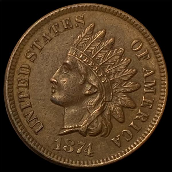 1874 Indian Head Cent CLOSELY UNCIRCULATED