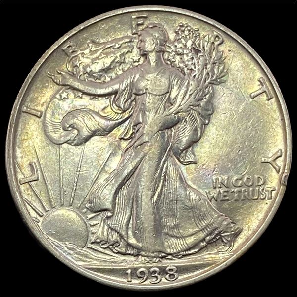 1938-D Walking Liberty Half Dollar NEARLY UNCIRCULATED