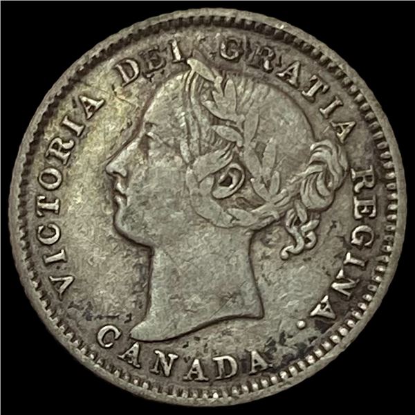 1882-H Silver 10 Cents Canada LIGHTLY CIRCULATED
