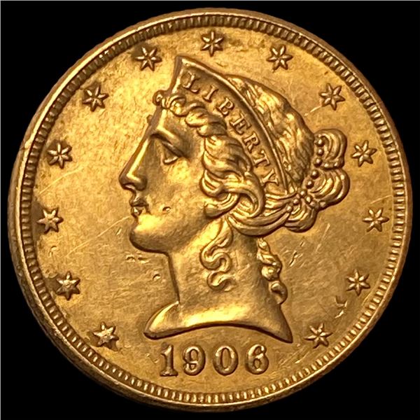 1906 Liberty Head $5 Half Eagle UNCIRCULATED