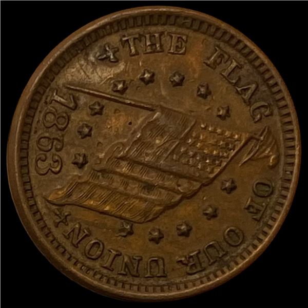 1863 Civil War Token-Our Union CLOSELY UNCIRCULATED