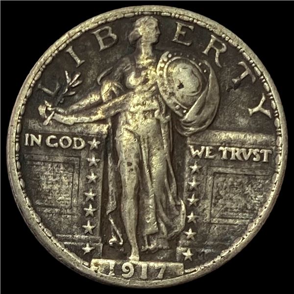 1917 Type 2 Standing Liberty Quarter NEARLY UNCIRC