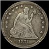 Image 1 : 1871 Seated Liberty Quarter LIGHTLY CIRCULATED