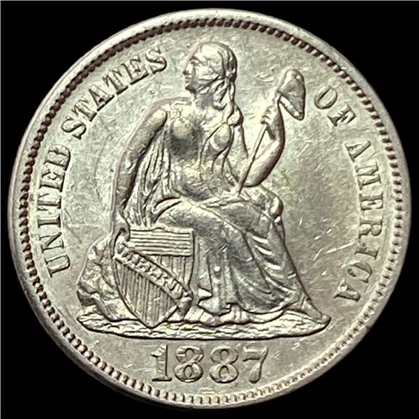 1887-S Silver Seated Liberty Dime UNCIRCULATED