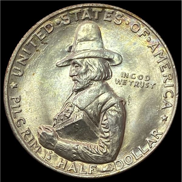 1920-D Silver Pilgrim Half Dollar GEM BU