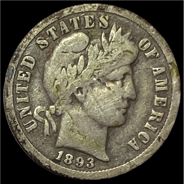 1893-O Silver Barber Dime NICELY CIRCULATED