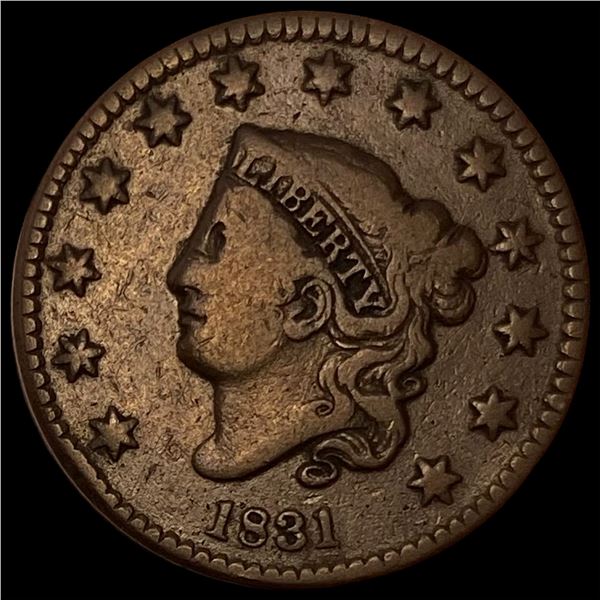 1831 Lg. Letters Coronet Head Large Cent LIGHTLY CIRCULATED