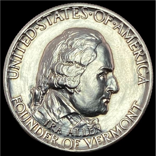 1927 Silver Battle of Bennington Half Dollar GEM BU