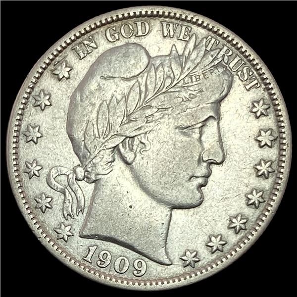 1909 Barber Half Dollar LIGHTLY CIRCULATED