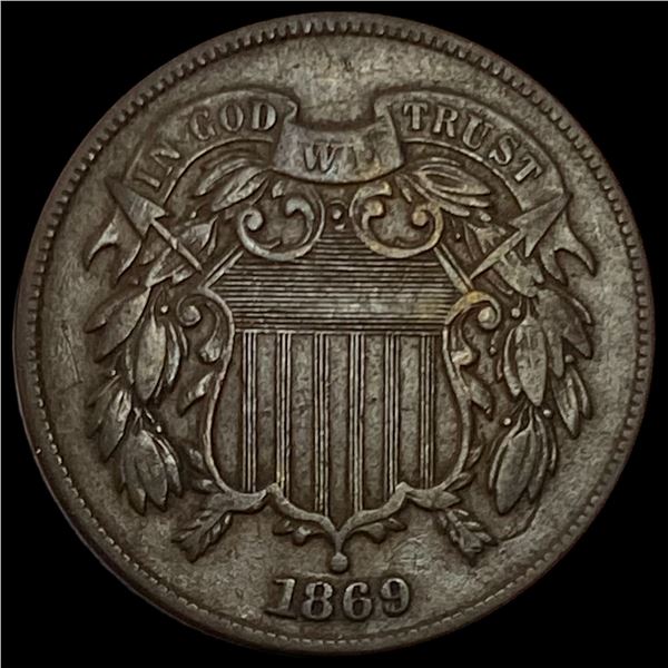 1869 Copper 2 Cents CLOSELY UNCIRCULATED