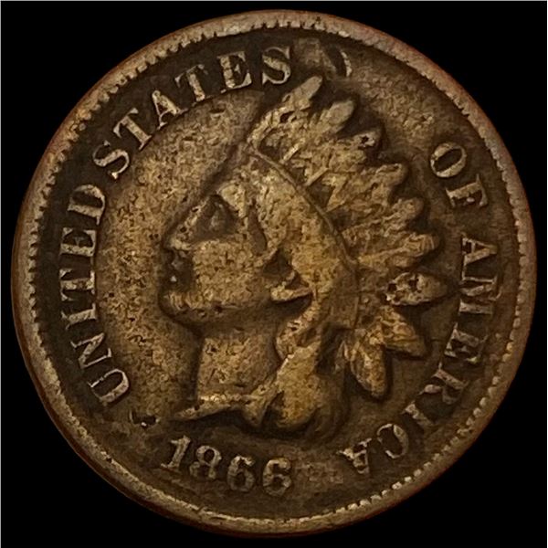 1866 Indian Head Cent LIGHTLY CIRCULATED