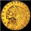 Image 1 : 1912 Indian Head Gold $2.50 Quarter Eagle UNCIRCULATED