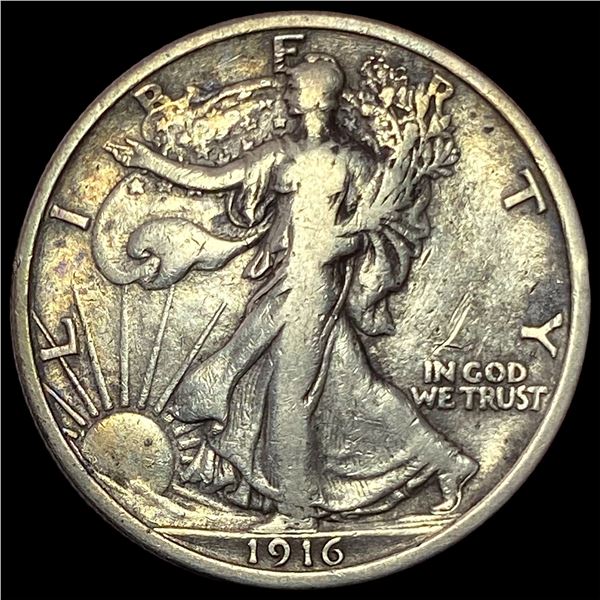 1916 Walking Liberty Half Dollar LIGHTLY CIRCULATED