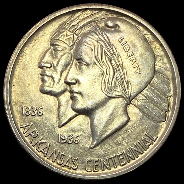 1936-S Silver Arkansas Half Dollar GEM BU