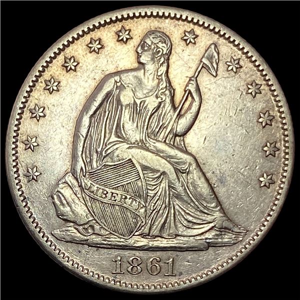 1861-O Seated Liberty Half Dollar CLOSELY UNCIRCULATED