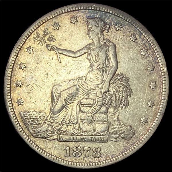 1878-S Silver Trade Dollar NEARLY UNCIRCULATED