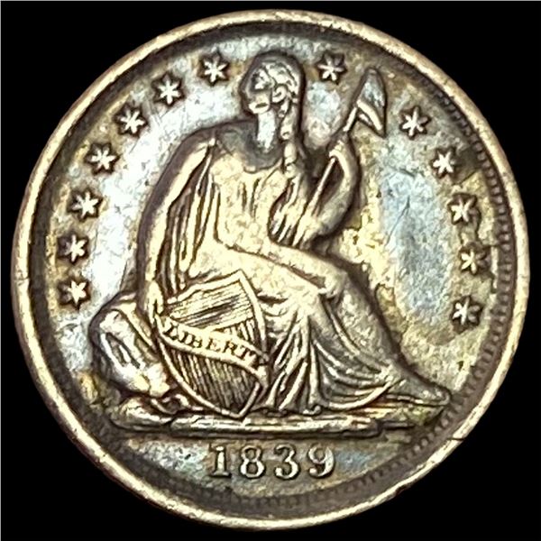 1839-O Seated Liberty Half Dime NEARLY UNCIRCULATED