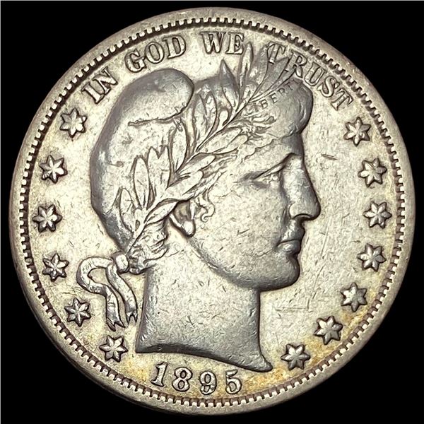 1895-O Silver Barber Half Dollar NEARLY UNCIRCULATED