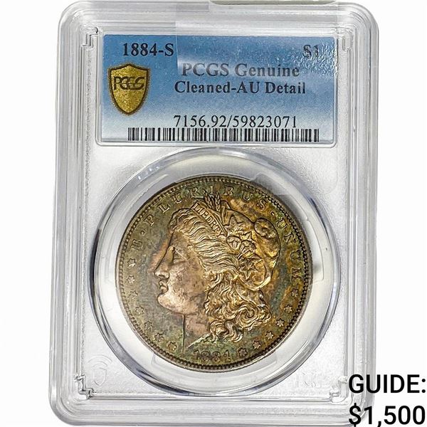 1884-S Morgan Silver Dollar PCGS Genuine AU Detail