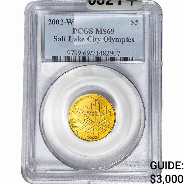 2002-W .242oz Gold $5 Salt Lake Olympics PCGS MS69