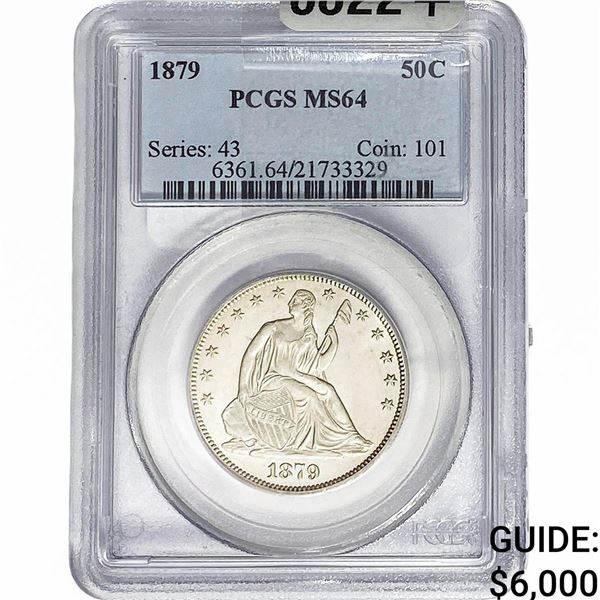 1879 Seated Liberty Half Dollar PCGS MS64
