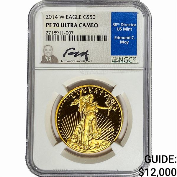 2014-W 1oz $50 Gold Eagle NGC PF70 Ultra Cameo