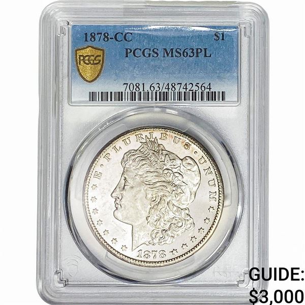 1878-CC Morgan Silver Dollar PCGS MS63 PL