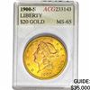 Image 1 : 1900-S $20 Gold Double Eagle ACG MS65
