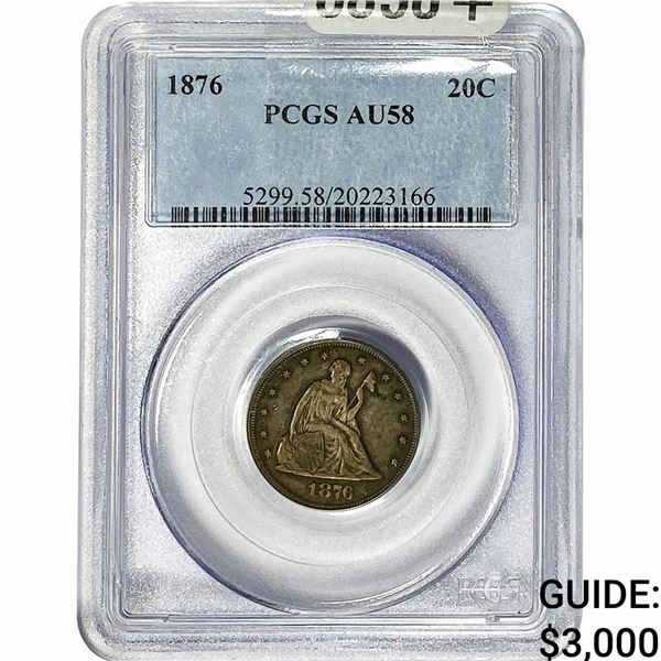 1876 Twenty Cent Piece PCGS AU58