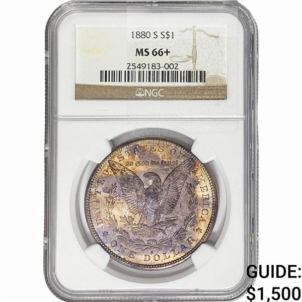 1880-S Morgan Silver Dollar NGC MS66+