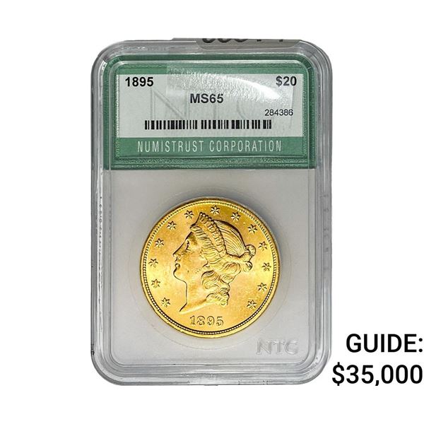 1895 $20 Gold Double Eagle NTC MS65