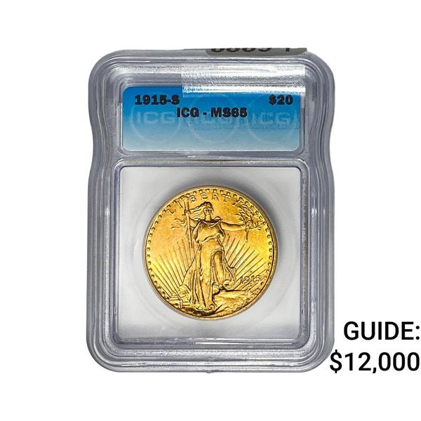 1915-S $20 Gold Double Eagle ICG MS65