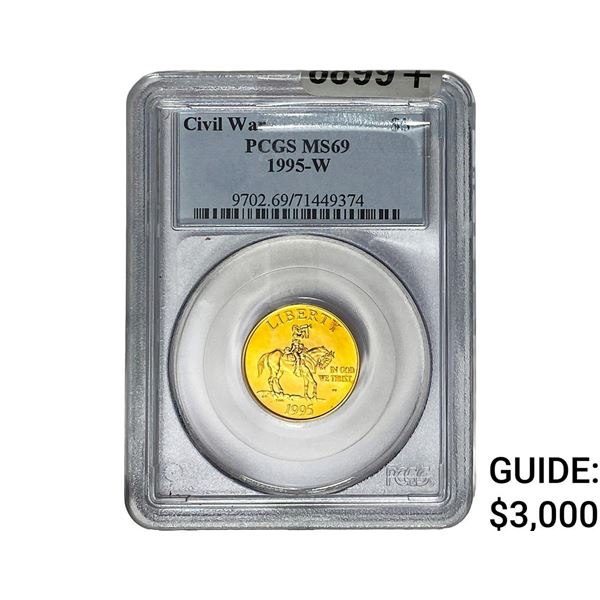 1995-W Gold $5 Civil War PCGS MS69