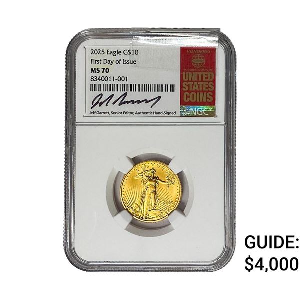 2025 G$10 Eagle 1/4 OZ NGC MS70