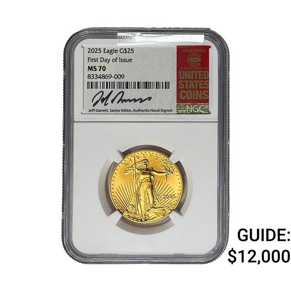 2025 G$50 Eagle 1 OZ NGC MS70