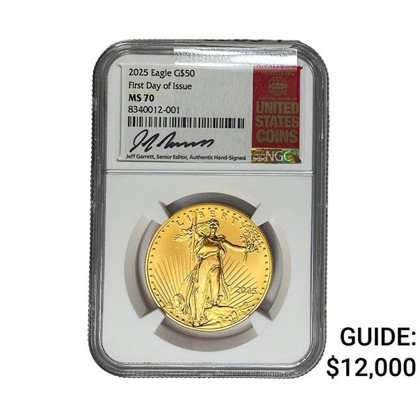 2025 G$50 Eagle 1 OZ NGC MS70