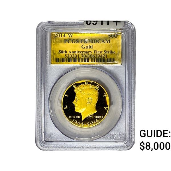 2014-W Gold 50C Kennedy PCGS PR70 DCAM