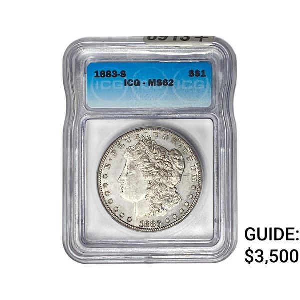 1883-S Morgan Silver Dollar ICG MS62
