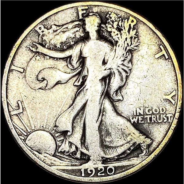 1920-D Silver Half Dollar Walking Liberty NICELY CIRCULATED