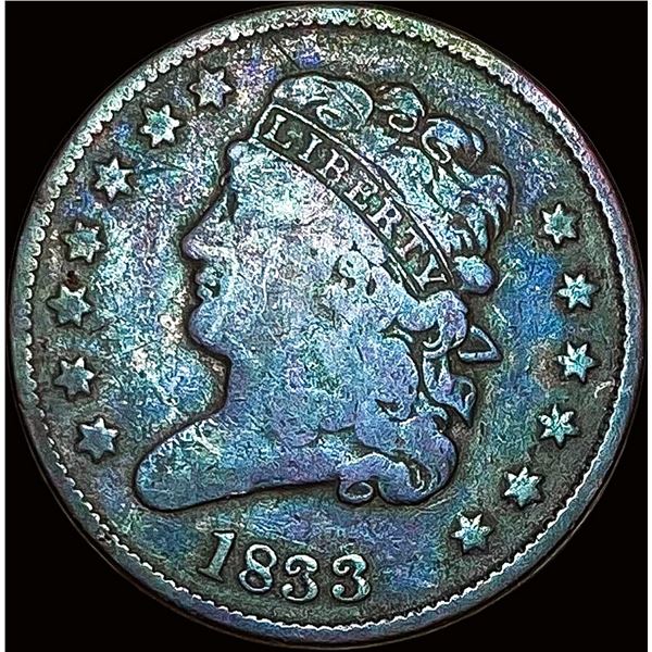 1833 Classic Head Half Cent NICELY CIRCULATED