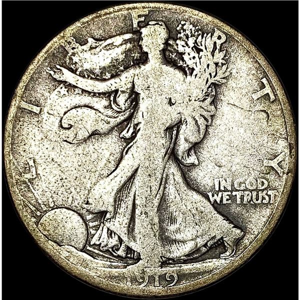 1919-D Silver Walking Liberty Half Dollar NICELY CIRCULATED