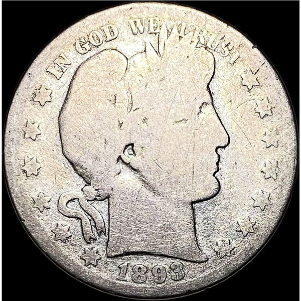 1893-S Silver Barber Half Dollar NICELY CIRCULATED
